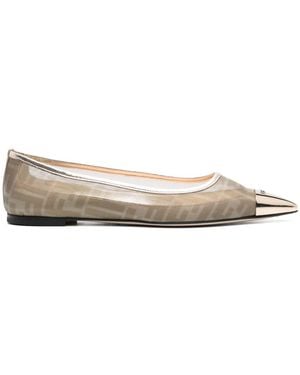 Fendi Colibrì Ballet Flats - Metallic