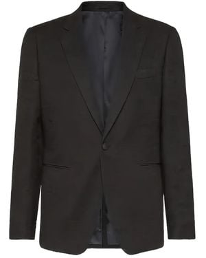 Ferragamo Buttoned Wool Jacket - Black