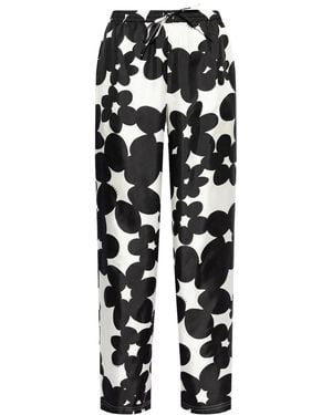 Marni Elegant Silk Trousers For - Black