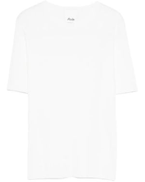 Allude T-Shirt Met Korte Mouwen - Wit