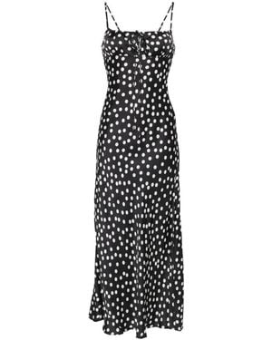 Leslie Amon Polka-Dot Slip Dress - White