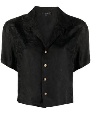 Versace Barocco Jacquard Pyjama Top - Black
