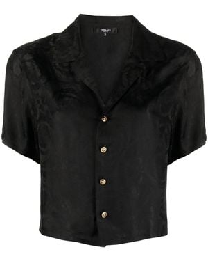 Versace Top Pigiama Barocco Con Effetto Jacquard - Nero