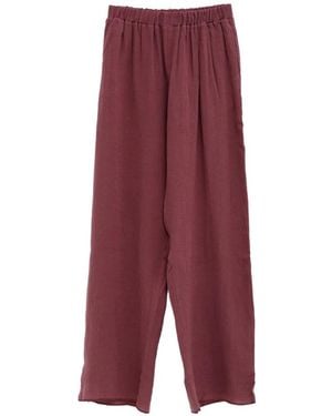 Baserange Pantalon À Taille Élastiquée Folio - Red