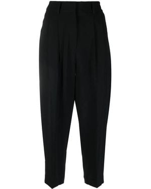 MICHAEL Michael Kors High-Waisted Cropped Pants - Black