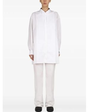 Raf Simons Camisa Con Parche Del Logo - Blanco