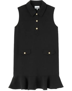 Ganni Recycled Polyester Dress - Black