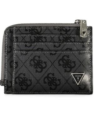Guess Tarjetero De Piel - Negro