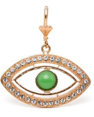 BLAKLACE Embellished Eye Shape Earrings - Metallic