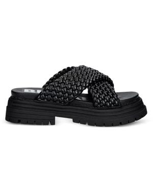 Buffalo Lennox Cross Braided Crossover-Strap Sandals - Black