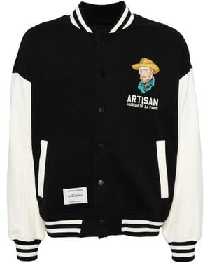 Musium Div. Logo-Embroidered Bomber Jacket - Black