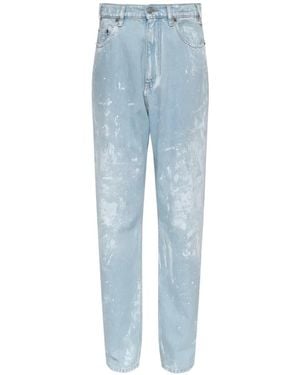 MM6 by Maison Margiela Numeric Signature Straight Jeans - Blue