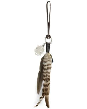 Ralph Lauren Crest Feather-Embellished Bag Charm - Metallic