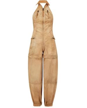 DSquared² Garment Dyed Utility Jumpsuit - Natural