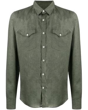 Dell'Oglio Plain Button Shirt - Green