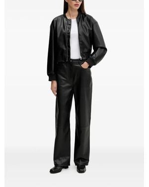 HUGO Zip-Front Ribbed-Cuff Jacket - Black