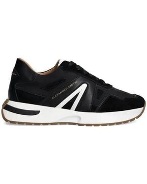 Alexander Smith Panelled Lace-Up Sneakers - Black