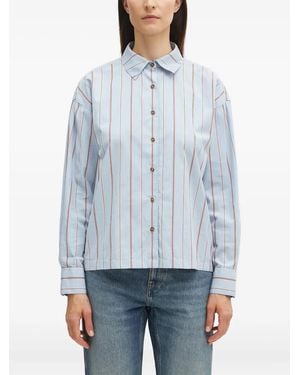 Barbour Striped Buttoned Top - Blue