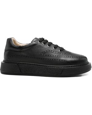 SERGIO MORETTI FIRENZE Zapatillas Granuladas Con Detalles De Vestir - Negro