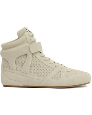 Isabel Marant Sennyh High-Top Leather Trainers - White