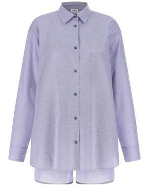 ANDAMANE Button Shorts And Shirt Set - Purple