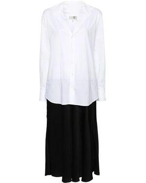 MM6 by Maison Margiela Numbers-Motif Cotton Maxi Dress - White