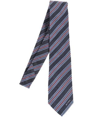 Etro ストライプ シルクネクタイ - ブルー
