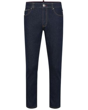 Philipp Plein Logo-Plaque Jeans - Blue