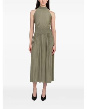 Samsøe & Samsøe Vestido Midi Uma Con Cintura Fruncida - Verde