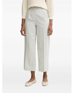 Benetton Pantalon Ample À Plis Marqués - Gray