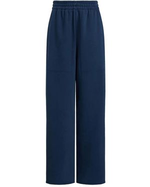 12 STOREEZ Patch-Pocket Track Trousers - Blue
