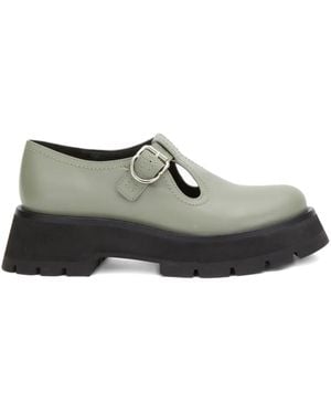 3.1 Phillip Lim Buckle T-Bar Loafers - Grey