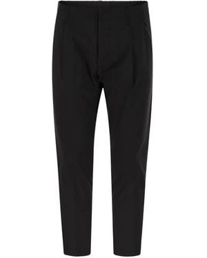 Dondup Ben Pleated Carrot Trousers - Black