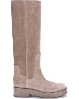 Casadei Charlie スエード ロングブーツ - ブラウン
