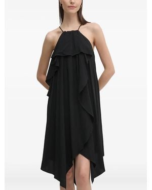 Sisley Abito Corto Con Ruches - Nero