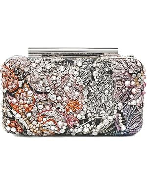 McQueen Bolso De Mano T-Bar Con Aplique De Cristales - Gris