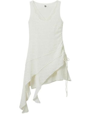 B+ AB Asymmetric Layered Dress - White