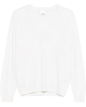 Allude Vネック ニットウェア - ホワイト