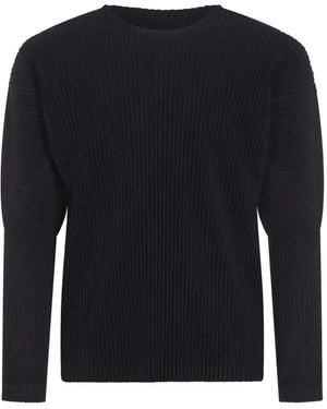 Homme Plissé Issey Miyake Pleated T-Shirt - Black