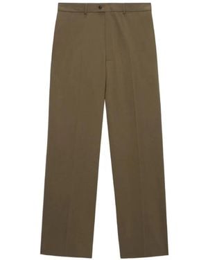 MSGM Wide-Leg Button Trousers - Green