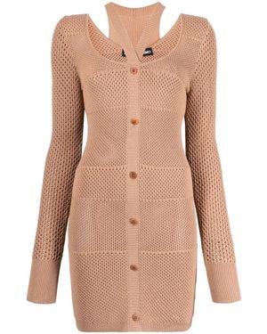 ANDREADAMO Knitted Midi Dress - Natural