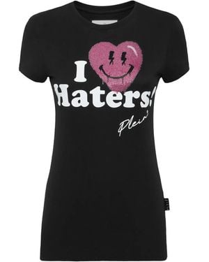 Philipp Plein Pure Crystals-Embellished T-Shirt - Black