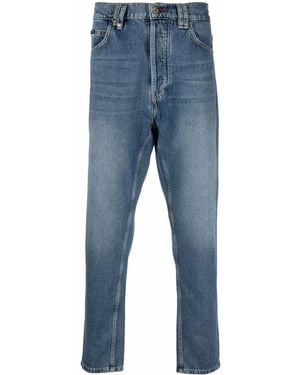Philipp Plein Carrot-Cut Iconic Plein Jeans - Blue