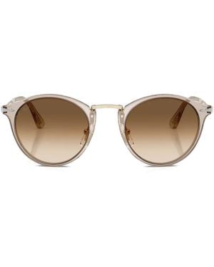 Persol Calligrapher Round Frame Sunglasses - Natural
