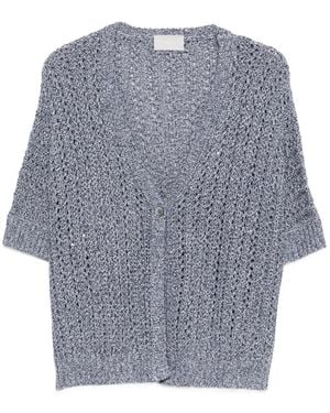 Hemisphere Open-Knit Cardigan - Grey