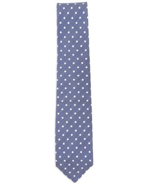 Barba Napoli Polka-Dot Tie - Blue