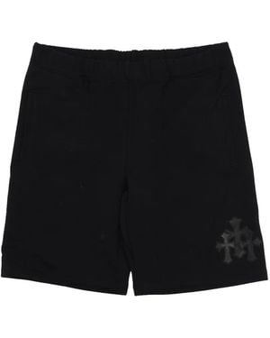 Chrome Hearts Cross-Patch Sweat Shorts - Black