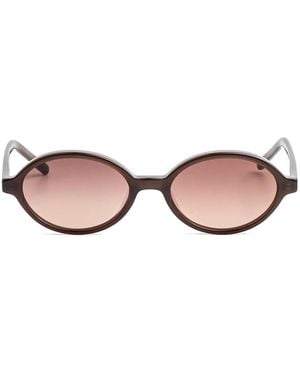 Kaleos Eyehunters Bless Oval-Frame Sunglasses - Pink