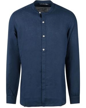 MC2 Saint Barth Linen Long-Sleeve Shirt - Blue