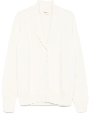 Barena Ribbed Shawl-Collar Cardigan - White